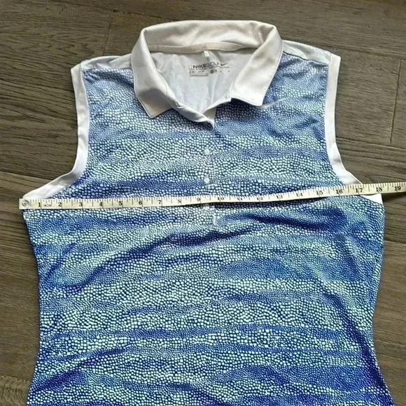 🔥Nike🔥 | Golf tour palmilla performance sleeveless white and  blue polo shirt - Picture 6 of 10